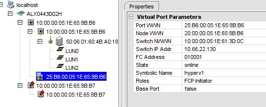 You will see that the NPIV port has been created, and flagged with a special icon Configuring Zoning 1.