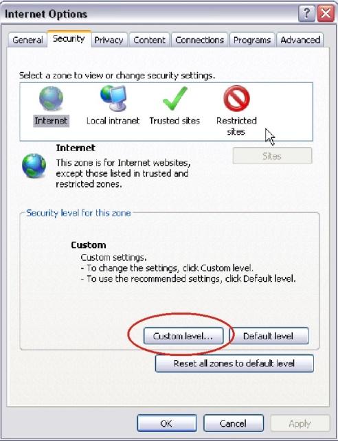 2BChapter 3: Network and streaming configuring 4. Change the ActiveX controls and plug-ins options that are signed or marked as safe to Enable.
