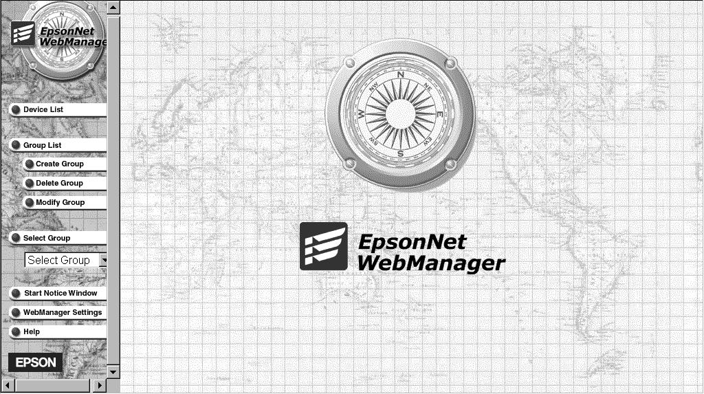 3. To open EpsonNet WebManager from the server computer where it is installed, simply run the program from the Start menu.