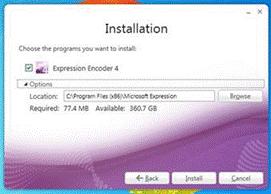 You will now need to restart the installation of Microsoft Expression Encoder 4. Browse to the Encoder_en.exe file and double-click it. 7.