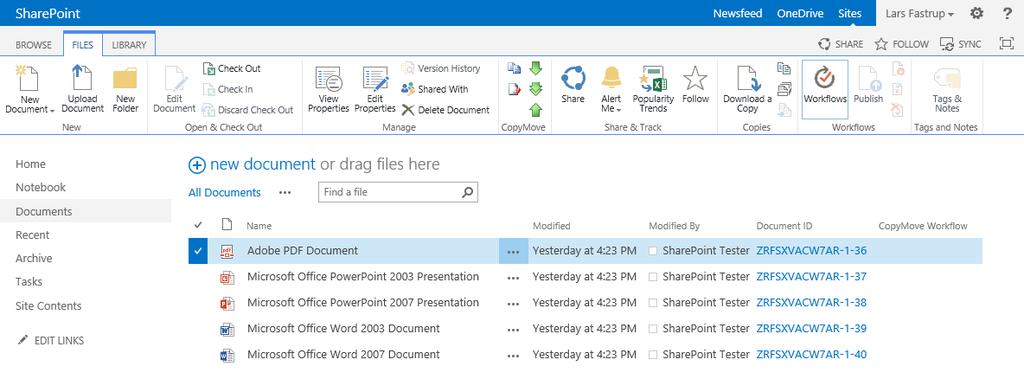 Then click the Publish button to deploy it to SharePoint. 16.
