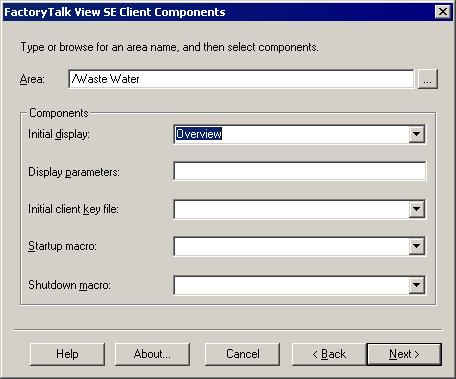 FactoryTalk View SE and FactoryTalk Security Chapter 11 On the Application Name dialog box, select Samples Water from the list of applications.