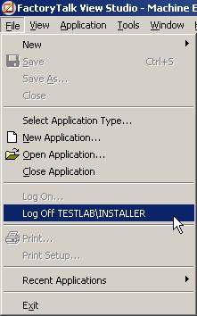 FactoryTalk View ME and FactoryTalk Security Chapter 12 On the Application menu, click Test Application, or click the Test Application button.