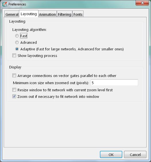 The Tkenv Graphical Runtime Environment The General tab can be used to set the default display and logging behavior.