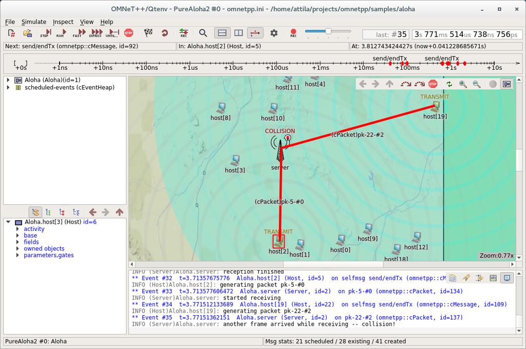 The Qtenv Graphical Runtime Environment 7.2. Overview of the User Interface Figure 7.1.