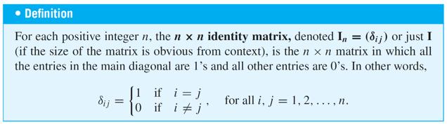 Matrix Multiplication Note that cannot act as an identity on the right side for multiplication with 2 3 matrices because the sizes are not compatible.