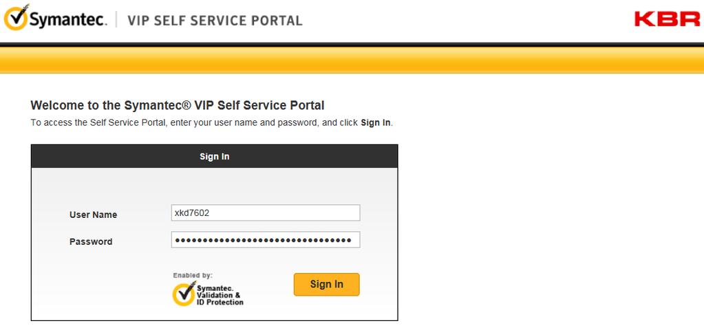 Using your Registered Credential Now that you have installed the Symantec VIP application or received your Hardware Token Card and registered your credential, you may now use the randomly generated