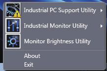 Appendices (a) (b) (c) (a) (b) (c) Meaning Displays the available utilities. Click any of the utilities to start. Display the details on the Industrial PC Tray Utility.