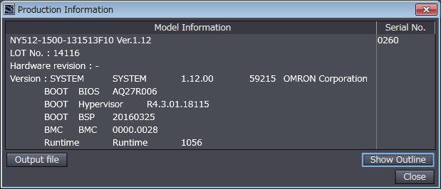 Checking the Unit Version of an EtherCAT Slave You can use the Production Information while the Sysmac Studio is online to check the unit