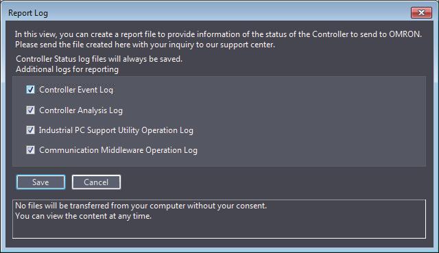 4 Industrial PC Support Utility The Save As dialog box is displayed.