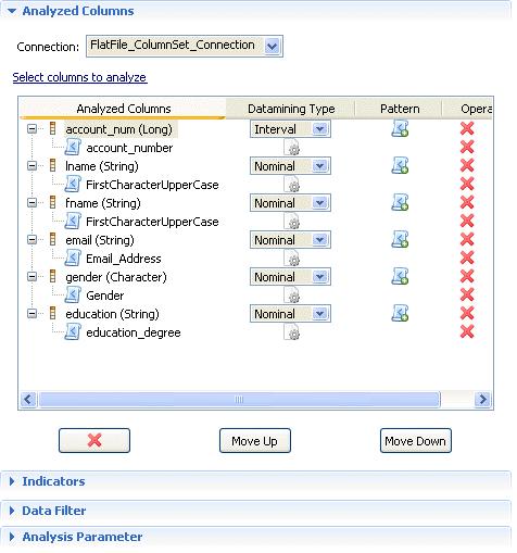 Creating a column set analysis on a delimited file using patterns 3. Select the check box(es) of the expression(s) you want to add to the selected column. 4. Click OK to proceed to the next step.