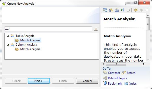 Creating a match analysis 3.