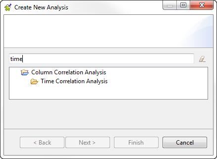 Creating a time correlation analysis Prerequisite(s): At least one database connection is set in the Profiling perspective of the studio. For further information, see section Connecting to a database.