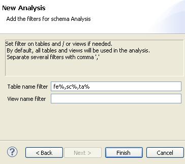 Set filters on tables and/or views in their corresponding fields according to your needs using the SQL language.