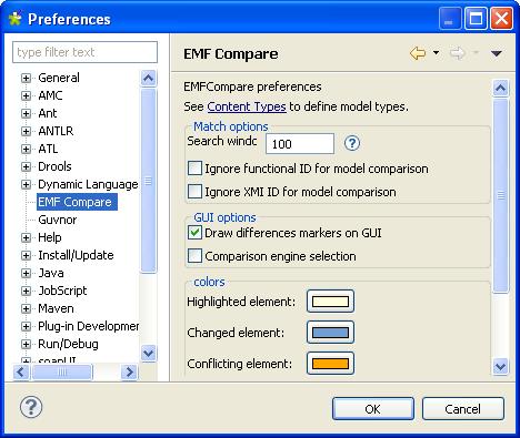 Synchronizing the connection structure with the database structure The EMF compare function provides comparison and merge facility for any kind of EMF model. 3.