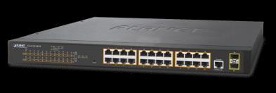Layer 2 Layer 2+ Product Overview PLANET 24 Port PoE+ Gigabit Managed Switch