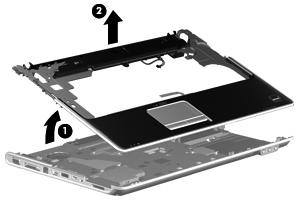 6. Remove the four Phillips PM2.5 4.0 screws that secure the top cover to the computer. 7.