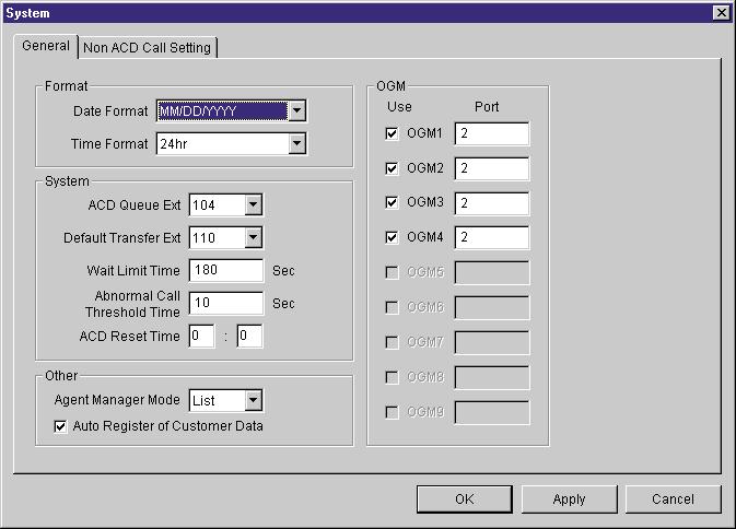 Configuration 3.1 Basic Configuration 3.1.1 Setting System Parameters This section describes how to set system parameters. The changes made in the System screen will affect the whole system operation.