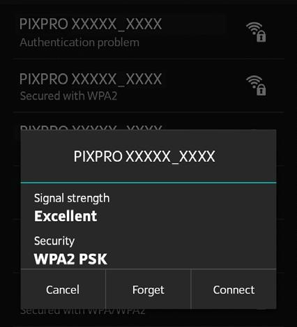 Please enter the new password on smart device after changing Wi-Fi password.