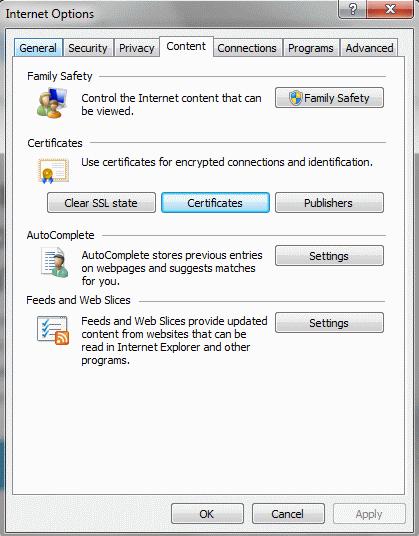 Internet Explorer 11 19 Now move to the [Content] tab and click on