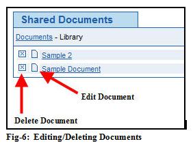 The document is now available to that group. Editing/Updating Documents: 1) Click the folder name that the document is located in 2) Click the document icon to the left of the document name.