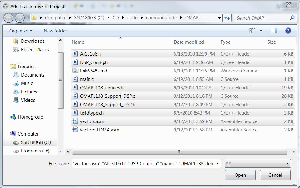 CCS will have created a project directory in the workspace and added files to it.