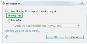 Second, we will add kit driver support files to the project.
