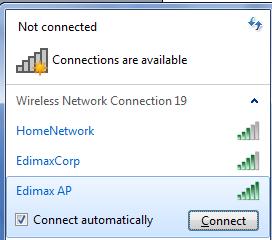 Use your Wireless computers or smart phones to connect to the wireless extender.