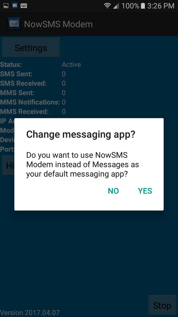 Step 5: On most Android devices (4.4/KitKat and later), an additional settings button will be displayed: Hide Messages from SMS App.