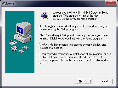 Installing NowSMS on a Windows PC A fully functional, but time limited, trial version of NowSMS can be downloaded from the NowSMS web site at https://www.nowsms.com/download-free-trial. Run nowsms.