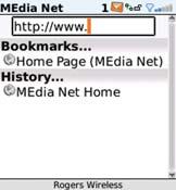 On the Home screen click Browser or Media Net. 2. On the browser home page, press the Menu key. 3. Click Go To 4.