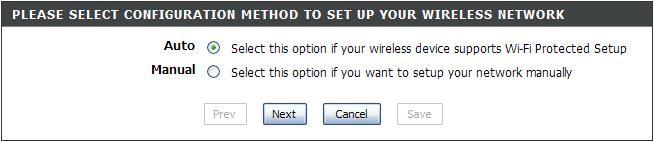 Section 4 - Security Auto: Manual: Select to auto generate your wireless security settings.
