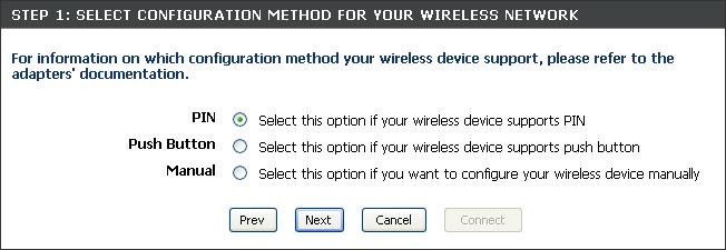 devices that support Wi-Fi Protected Setup (WPS). Click Next.