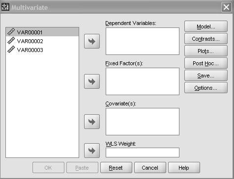 If you instruct SPSS to perform a MANOVA, it automatically arranges your dependent variables into a canonical variate.