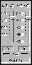 VxD console Gina24, Layla24, and Mona in the selected output pair. Both pan controls and faders can be reset to default by pressing the Ctrl button and left clicking on the control.