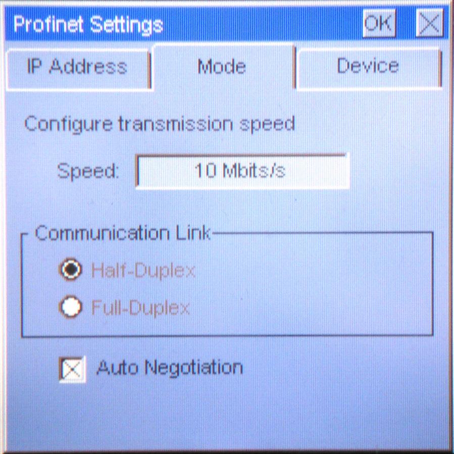 . Connect the operator panel with an Ethernet patch cable to the PG/PC and start the data transfer. The operator panel will subsequently start automatically.