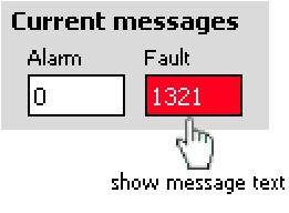 operator panel Figure 4-4: Current messages