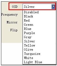 9 OSD: Means On-Screen Display OSD Color: Including Disabled, Black, Red, Green, Blue, Purple, Gray, Silver,