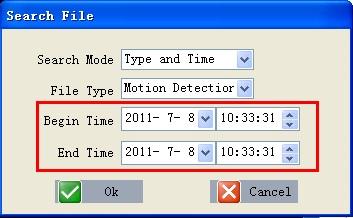 Time: means search by the appointed record time. Figure 14.0 3.