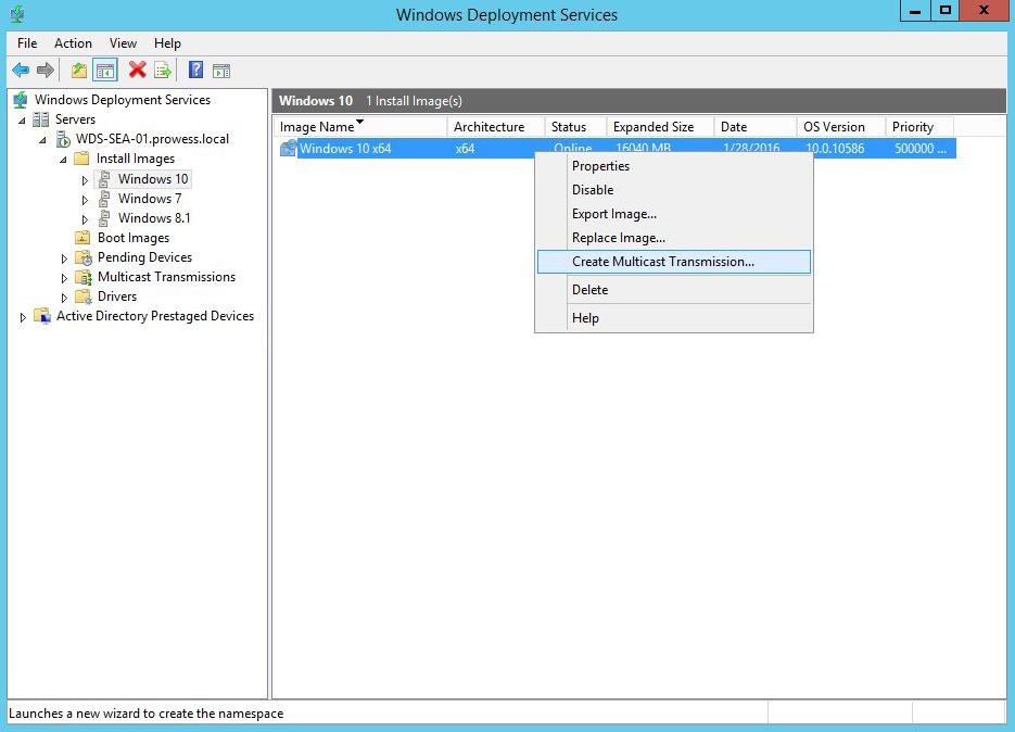 Use Multicast Transmission As part of integration into WDS, you can choose to create a