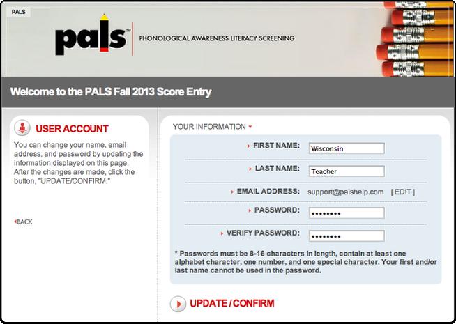Confirm your account information: If necessary, you may make changes to this information here.