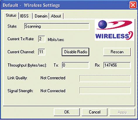 Device Manager dialog box. Then restart your system and go through the installation procedures again. The following picture indicates a successful installation of the Wireless-G USB 2.0 Flex Adapter.