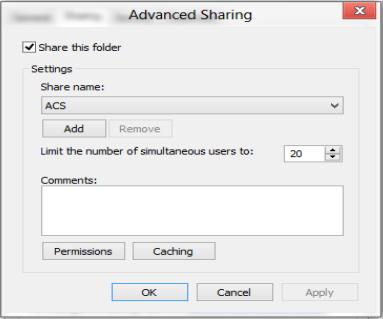 5. Verify that the 'Everyone' group also has Full Control in the Permissions settings under Advanced Sharing and under the Security tab.