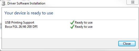 Click the Next button and Finish button when prompted to complete the install of the driver package onto the PC. NOTE: IF INSTALLING ON WINDOWS 8 OR 10 GO TO PAGE 9.
