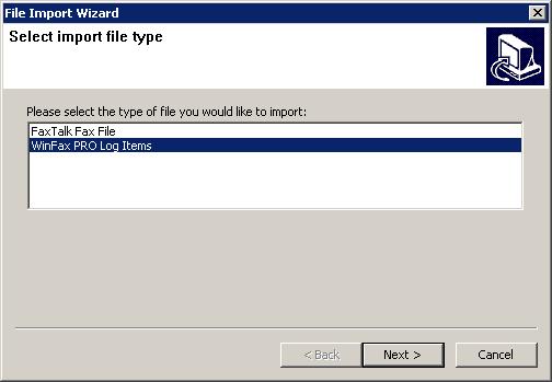 58 FaxTalk FaxCenter Pro 9.0 Importing entire WinFax PRO log folders Open the FaxTalk FaxCenter Pro application. On the View menu, click Folder List. In the Folder List select the File Cabinet folder.