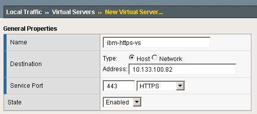 Deploying the BIG-IP LTM with IBM WebSphere 7 Creating the HTTPS virtual server 13. Click the Finished button. Next, we create the HTTPS virtual server. To create the HTTPS virtual server 1.