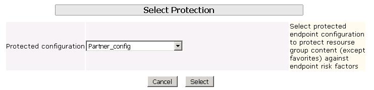 6. Click the Select button. A shield image appears in the row. Figure 4.