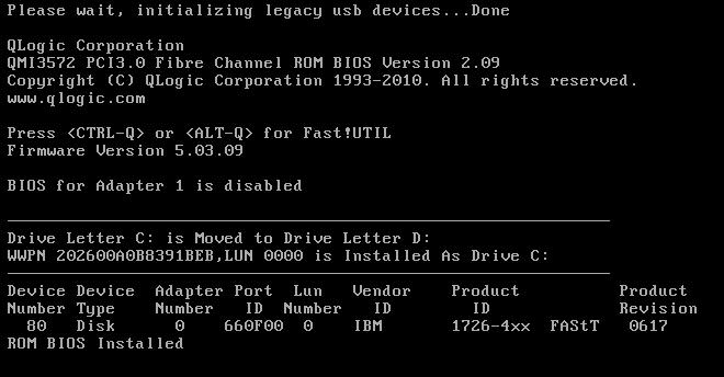 After a small wait, the system will then start to boot in legacy. When you see the following, you are now in a legacy BIOS section.