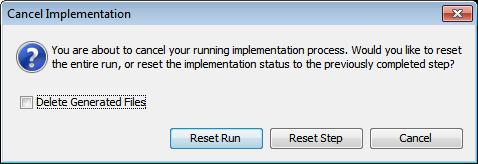 Monitoring the Implementation Run Viewing the Run Status Display The status of a run that is in progress can be displayed in two ways for synthesis and implementation runs.