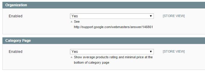 7. Rich Snippets: Settings See how to configure organization mark up here http://support.google.